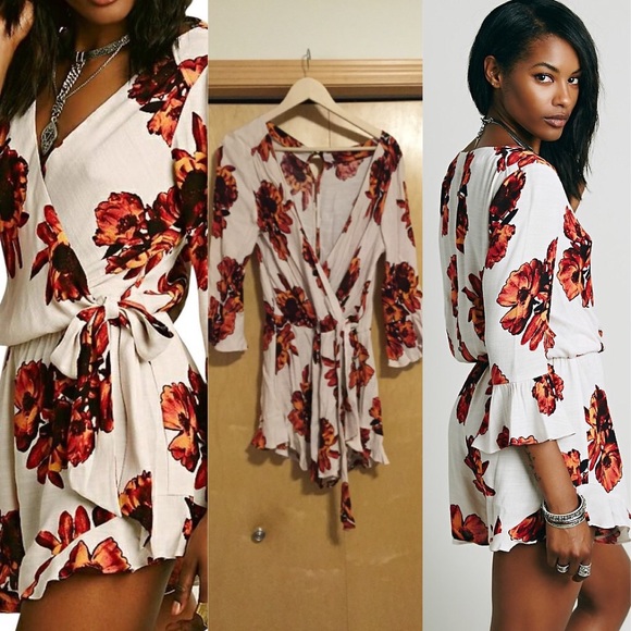 Free People Pants - Free People  All The Right Ruffles Romper